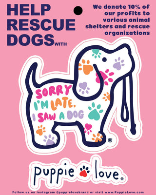 Stuck On It Puppie Love Vinyl Sticker