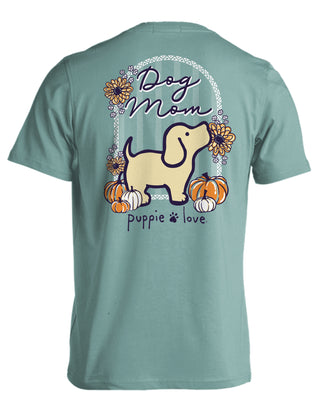 Fall Dog Mom Short Sleeve T-Shirt in Aquatic
