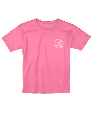 Youth Mouse Pattern Pup Short Sleeve T-Shirt in Pink
