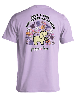 Just A Girl Short Sleeve T-Shirt in Orchid