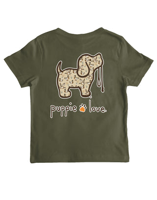 Youth Mallard Pattern Pup Short Sleeve T-Shirt in Green