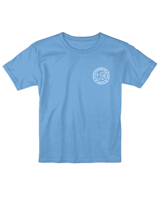 Youth Mouse Pattern Pup Short Sleeve T-Shirt in Carolina Blue