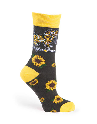 Sunflower Pup Adult Crew Sock