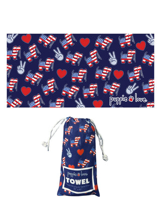 Knock It Off Quick Drying Puppie Love Towel