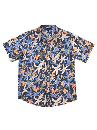 Men's Button Down Shirt in Tropical Flowers