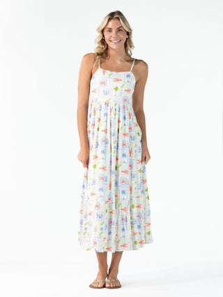 Be At The Sea Dress in Sea Patch