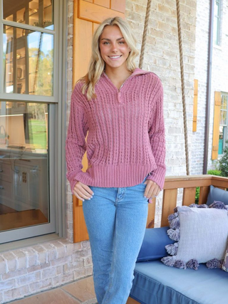 Simply Southern So Soft Pullover In Plum