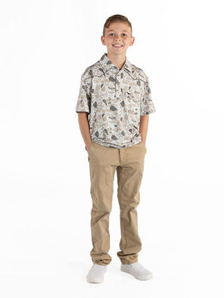 Kids Sandlot Plays Performance Polo in Light Camo