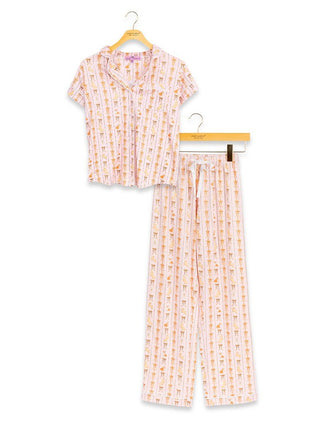 Kids Ready For Bed Pajama Set in Dog Ribbon