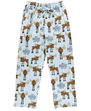 Don't Moose With Me Men's PJ Pant In Blue