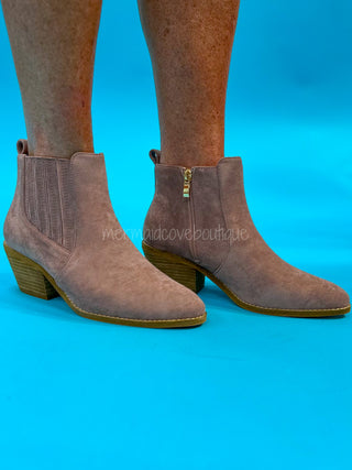 Potion Bootie in Blush Suede
