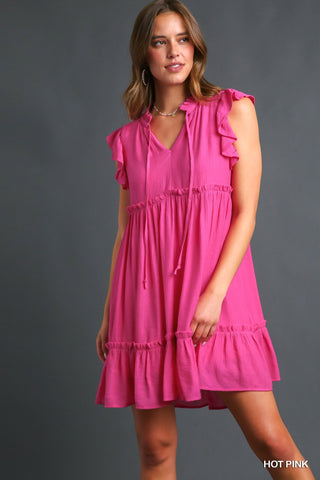 Wishful Thinking Dress In Hot Pink