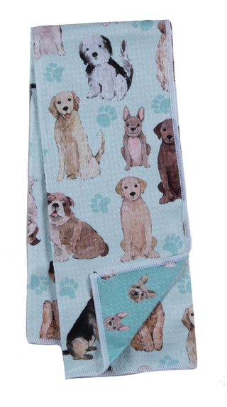 Dogs & Paw Prints Earth Towel