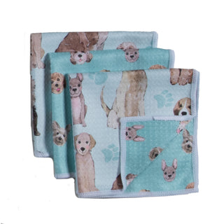 Dogs & Paw Prints Earth Cloths Set of 3
