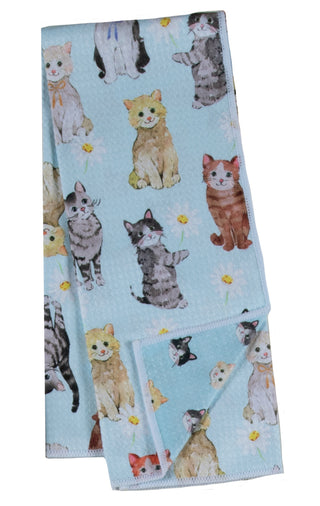 Cats & Daisies Earth Towel