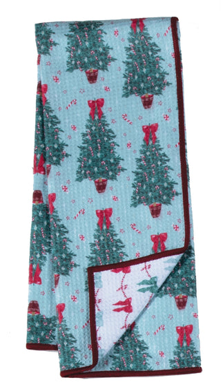 Candy Cane Trees Earth Towel