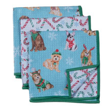 Snowflake Dogs Eco 3 Pack Dish Towels