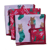 Cat Stockings Eco 3 Pack Dish Towels