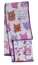 Cat Heads Earth Towel
