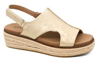 Corkys Ready Or Not Wedge In Gold Metallic