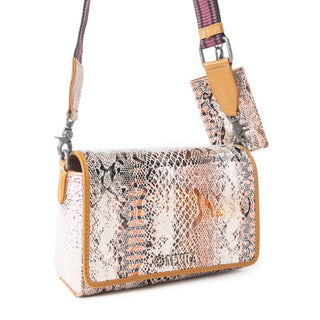 Elysian Charm Shoulder Bag in Onyx Snake Print