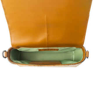 Serpentina Charm Shoulder Bag in Amber Snake Print