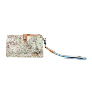 Aurora Sage Wallet in Glimmer Snake Print
