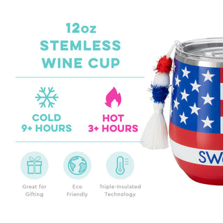 All American 12oz Stemless Wine Tumbler