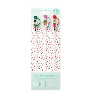 Straw Topper Set in Classic Nutcracker