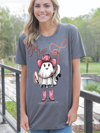 Boo Haw T-Shirt In Iron Heather