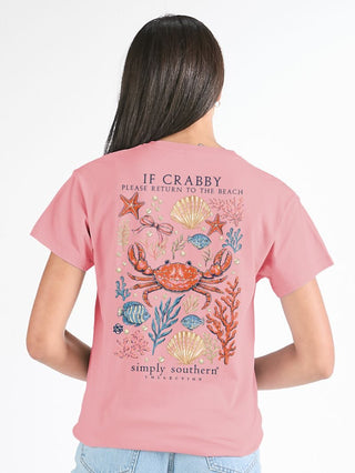 If Crabby Short Sleeve T-Shirt in Tea Rose