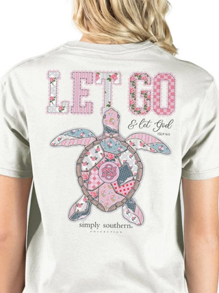 Let Go & Let God Short Sleeve T-Shirt In Oyster