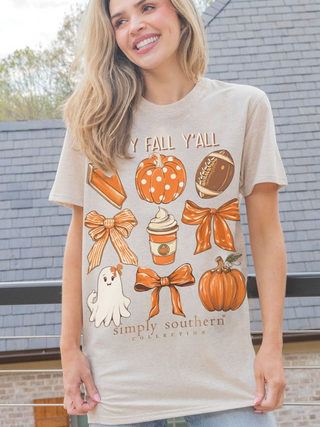 Happy Fall Y'All T-Shirt In Oat Heather