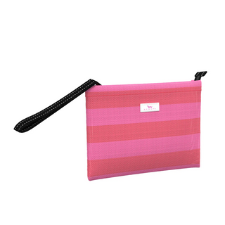 Cabana Clutch Woven Wristlet In Bubblegum And Watermelon