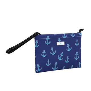 Cabana Clutch Woven Wristlet In Sailors Delight