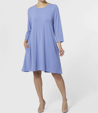 Oh So Soft Essential Tunic Dress in Blue Ice