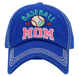 Baseball Mom Hat in Blue