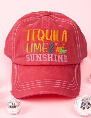 Tequila Lime & Sunshine Hat in Pink