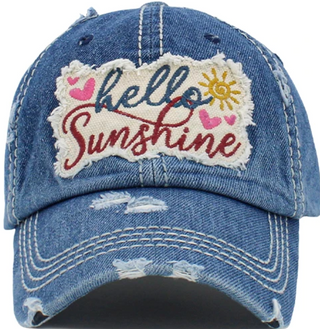 Hello Sunshine Hat in Denim