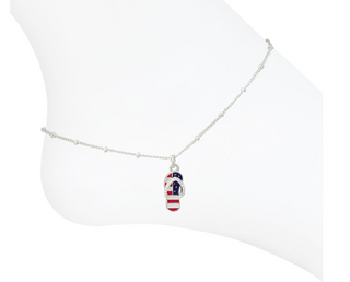 Patriotic Flip Flop Anklet