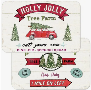 Holiday Signs Reversible Plastic Placemat