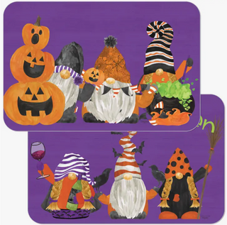 Gnome for Halloween Reversible Plastic Placemat