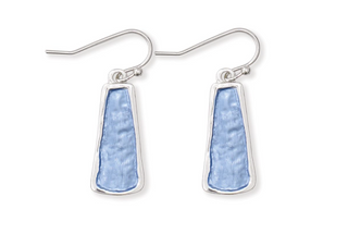 Soft Blue Enamel Drop Earrings