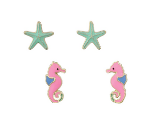 Starfish & Seahorse Duo Earrings