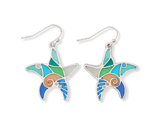 Earrings-Multi-Color Starfish