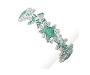 Bracelet-Mint Starfish Textured