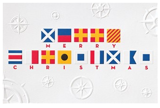 Nautical Christmas Boxed Cards Set of 16