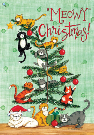Meowy Christmas Flag - FM