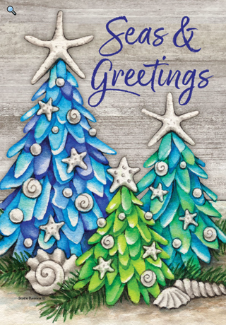 Sea Glass Trees Flag - FM