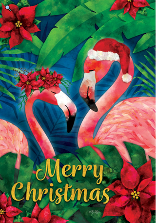 Christmas Flamingos Flag - FM